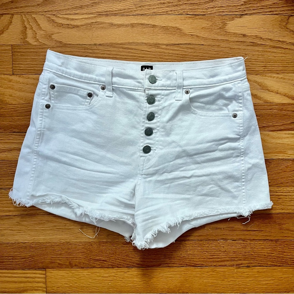 Gap white denim shorts